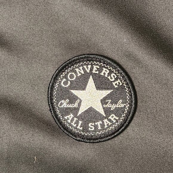 Converse Black Lightweight Zip Up Jacket Girls Size Medium 10-12 Years FLAWED - Picture 6 of 8